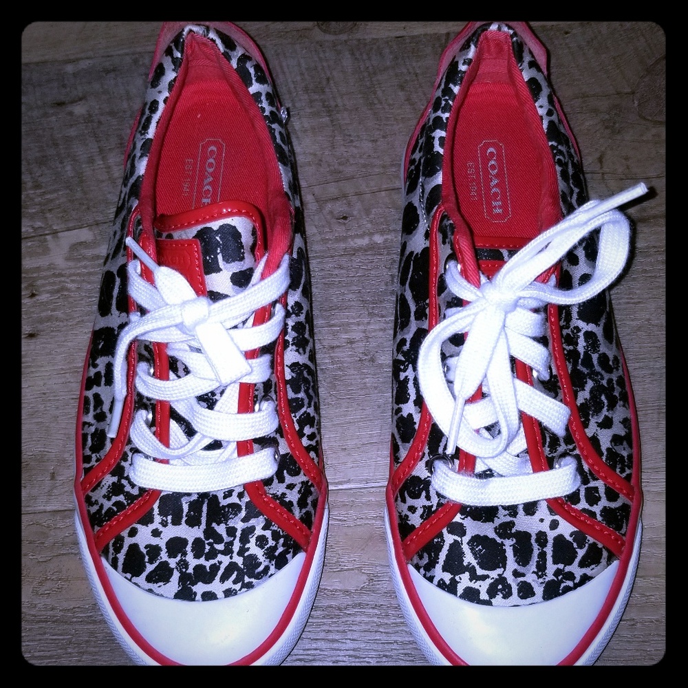 Coach leopard print sneakers